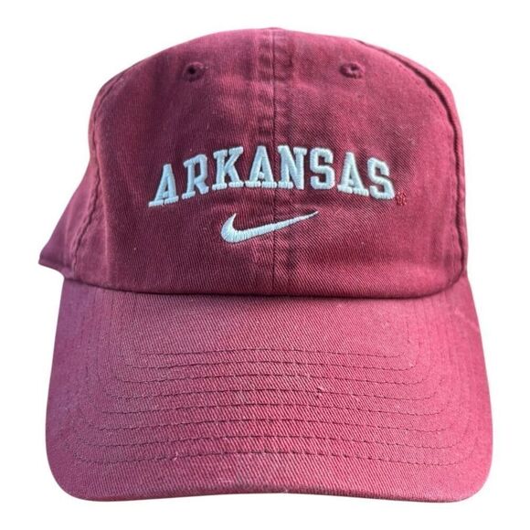 Arkansas Razorbacks Nike Heritage86 Red Adjustable Strapback Hat - Picture 1 of 6
